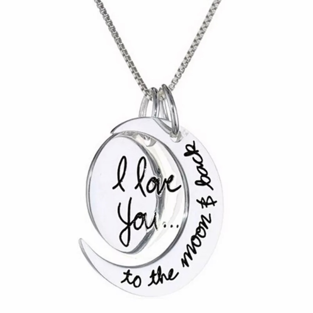 I love you to the moon and back necklace